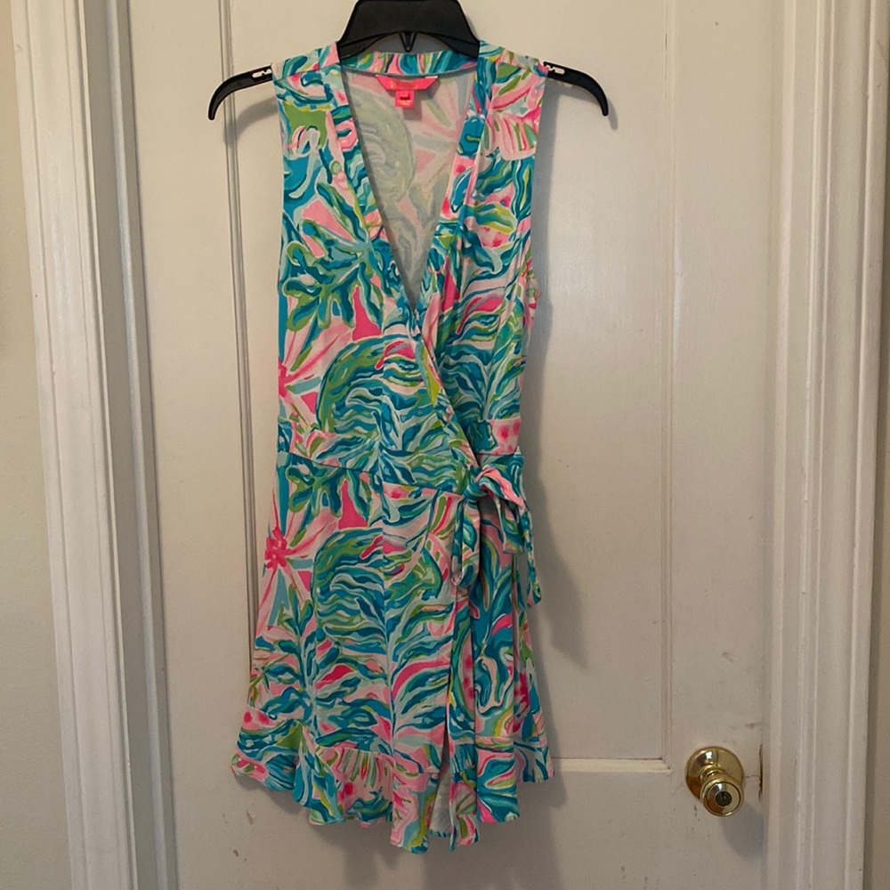 Lilly Pulitzer Rilla Wrap Romper S